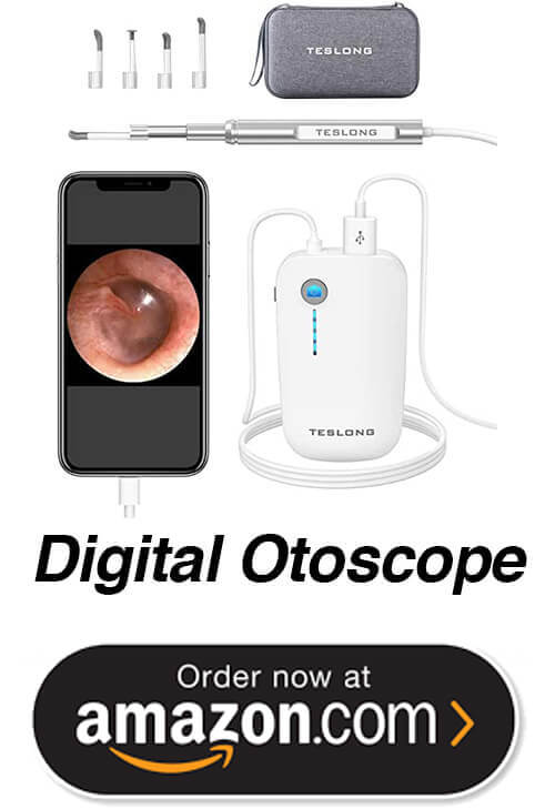 digital otoscope to look in the ear canal
